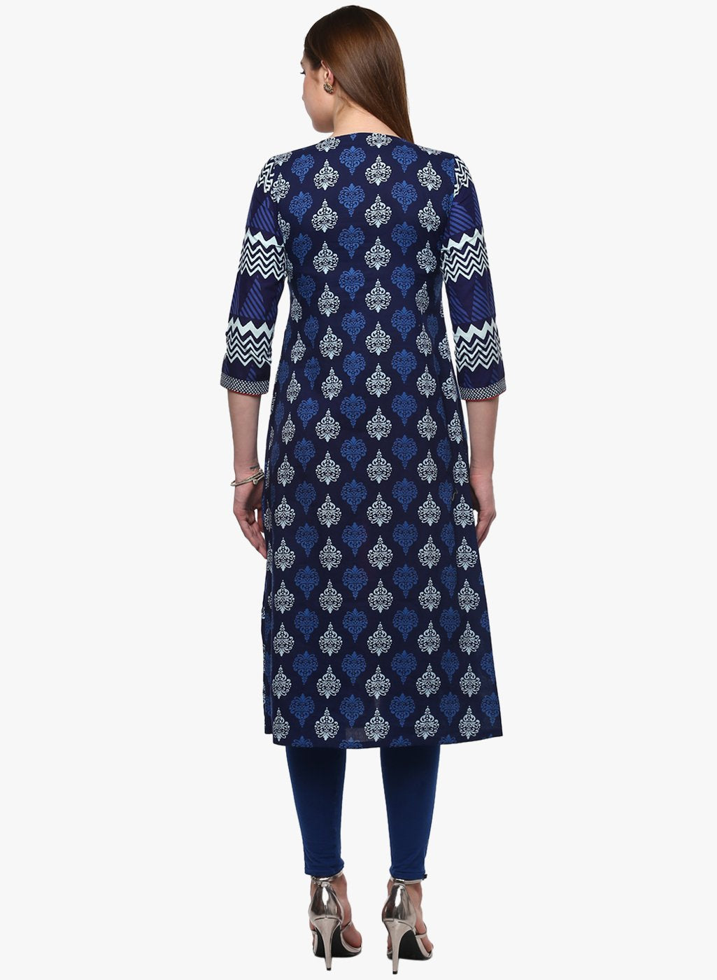 blue-cotton-kurti-10001001BL, Women Indian Ethnic Clothing, Cotton Kurta