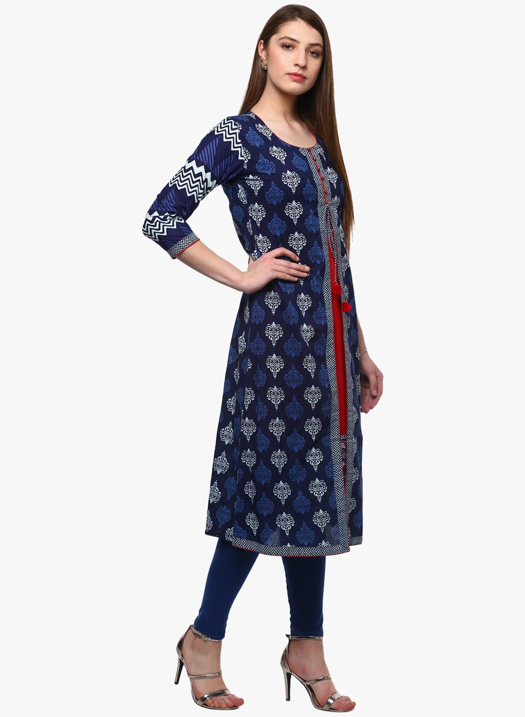 blue-cotton-kurti-10001001BL, Women Indian Ethnic Clothing, Cotton Kurta