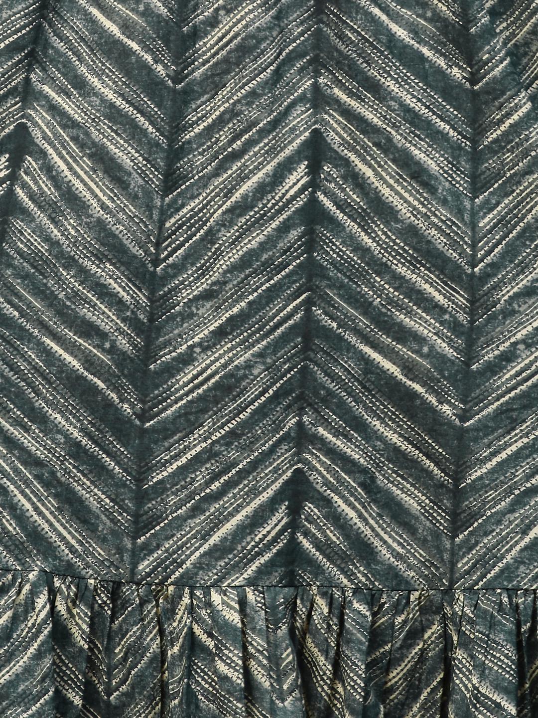 dense-printed-flounce-tie-up-dress-10304014BL, Women Clothing, Cotton Dress