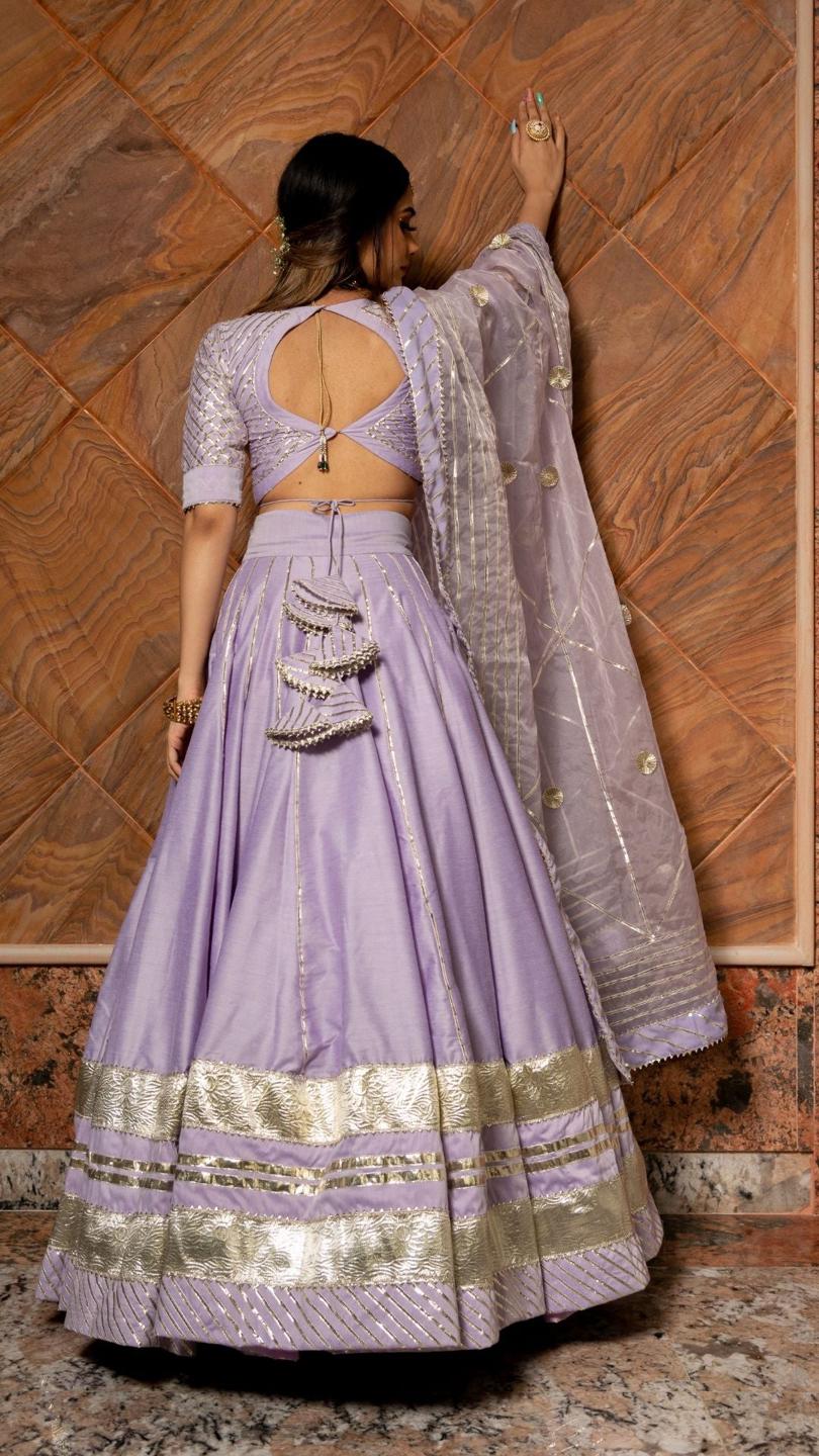ibadat-lilac-cotton-silk-lehenga-set-11423164PR, Women Indian Ethnic Clothing, Cotton Silk Lehenga Choli