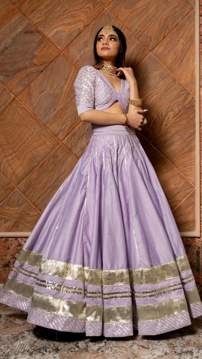ibadat-lilac-cotton-silk-lehenga-set-11423164PR, Women Indian Ethnic Clothing, Cotton Silk Lehenga Choli