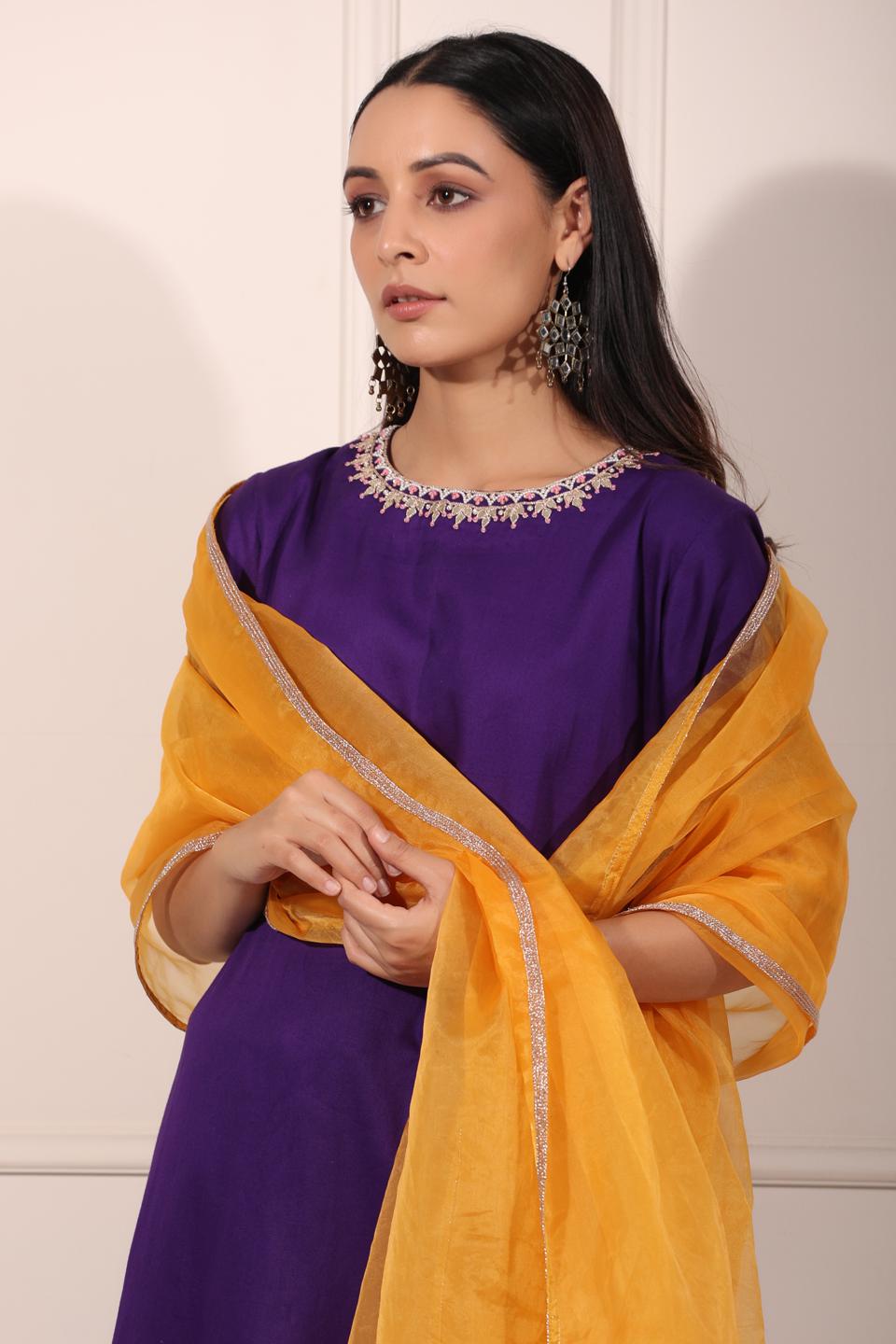 kirti-suit-set-11603005PR, Women Indian Ethnic Clothing, Cotton Kurta Set Dupatta