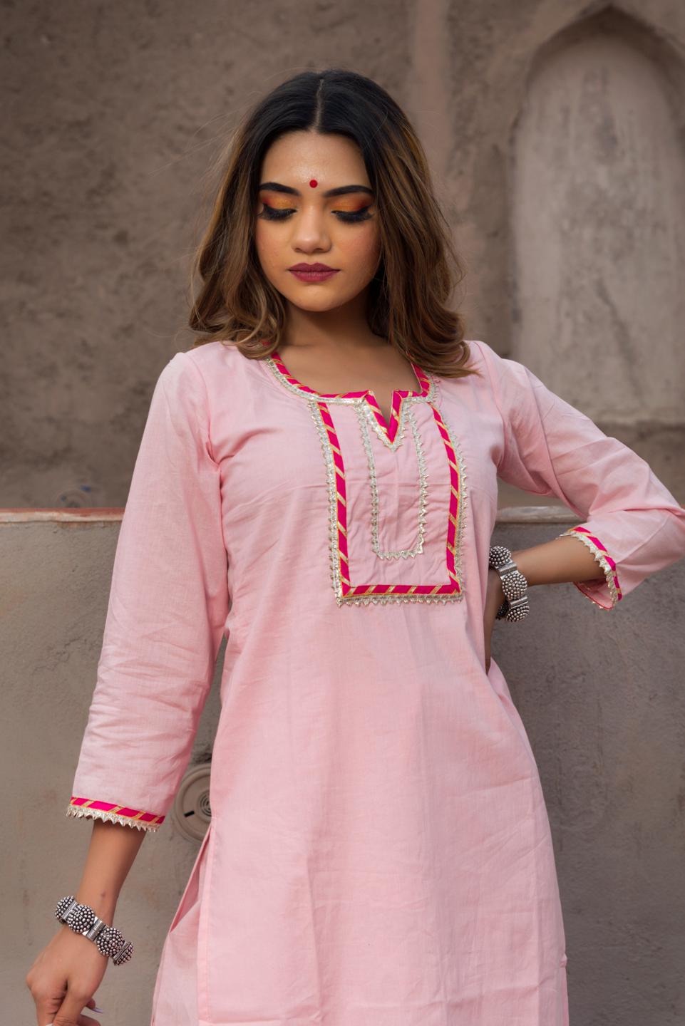 mosami-pink-suit-with-organza-dupatta-11403145PK, Women Indian Ethnic Clothing, Cotton Kurta Set Dupatta