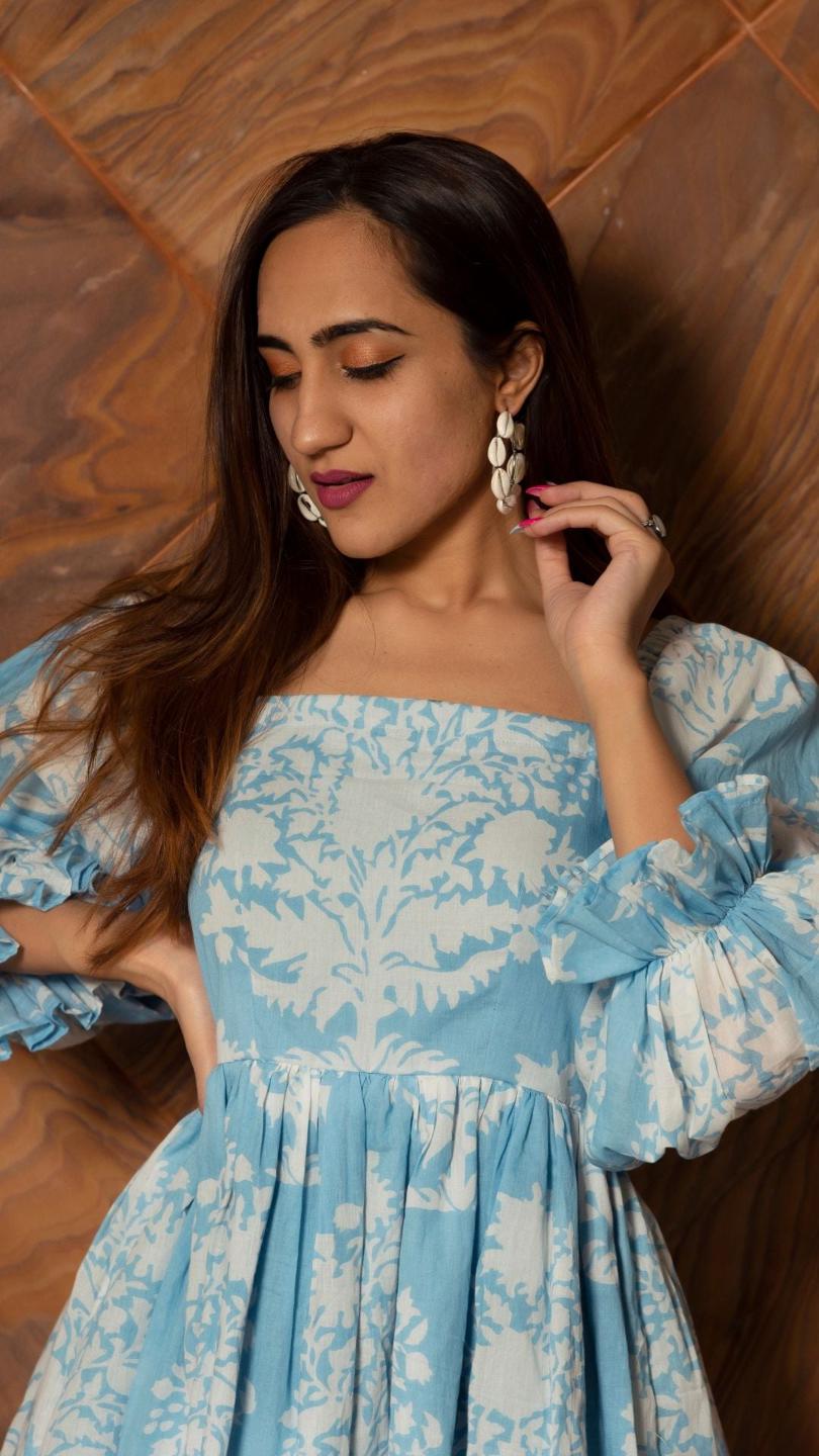 peony-white-pure-cotton-dress-11404116WH, Women Clothing, Cotton Dress