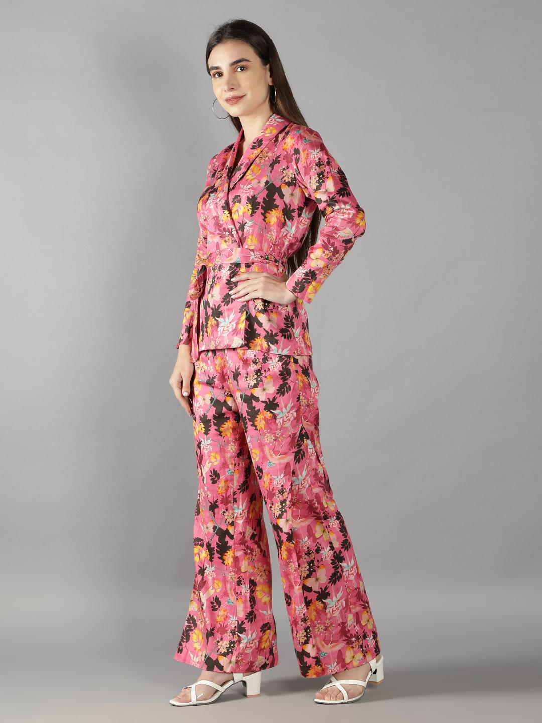 Pink Lemonade Floral Pant Suit Set