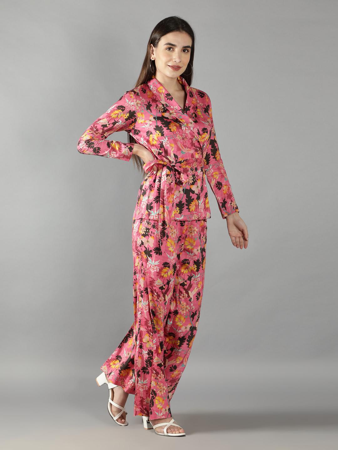 Pink Lemonade Floral Pant Suit Set