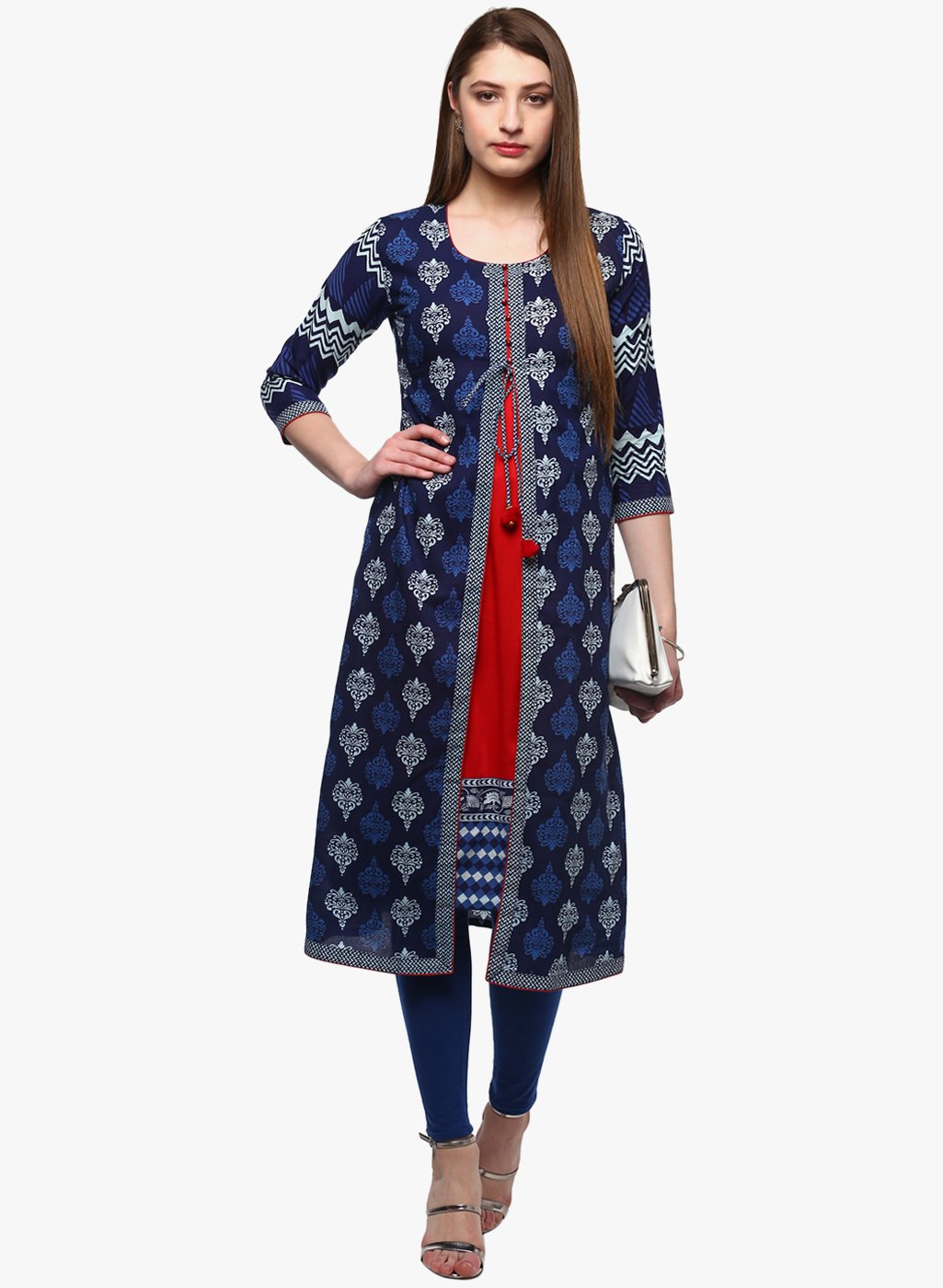 blue-cotton-kurti-10001001BL, Women Indian Ethnic Clothing, Cotton Kurta