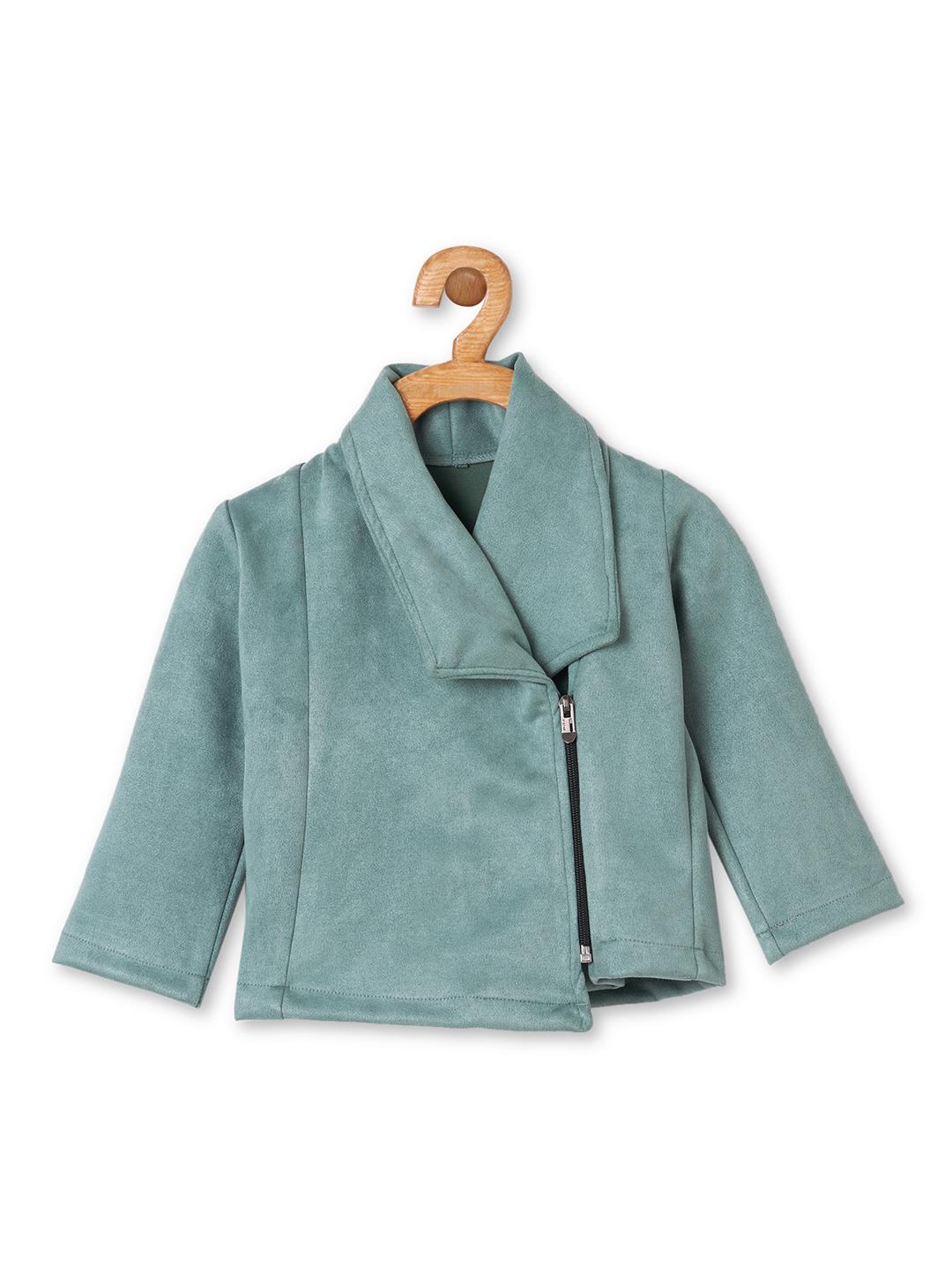 cadet-blue-suede-jacket-10510090BL, Kids Clothing, Polyester Girl Dress