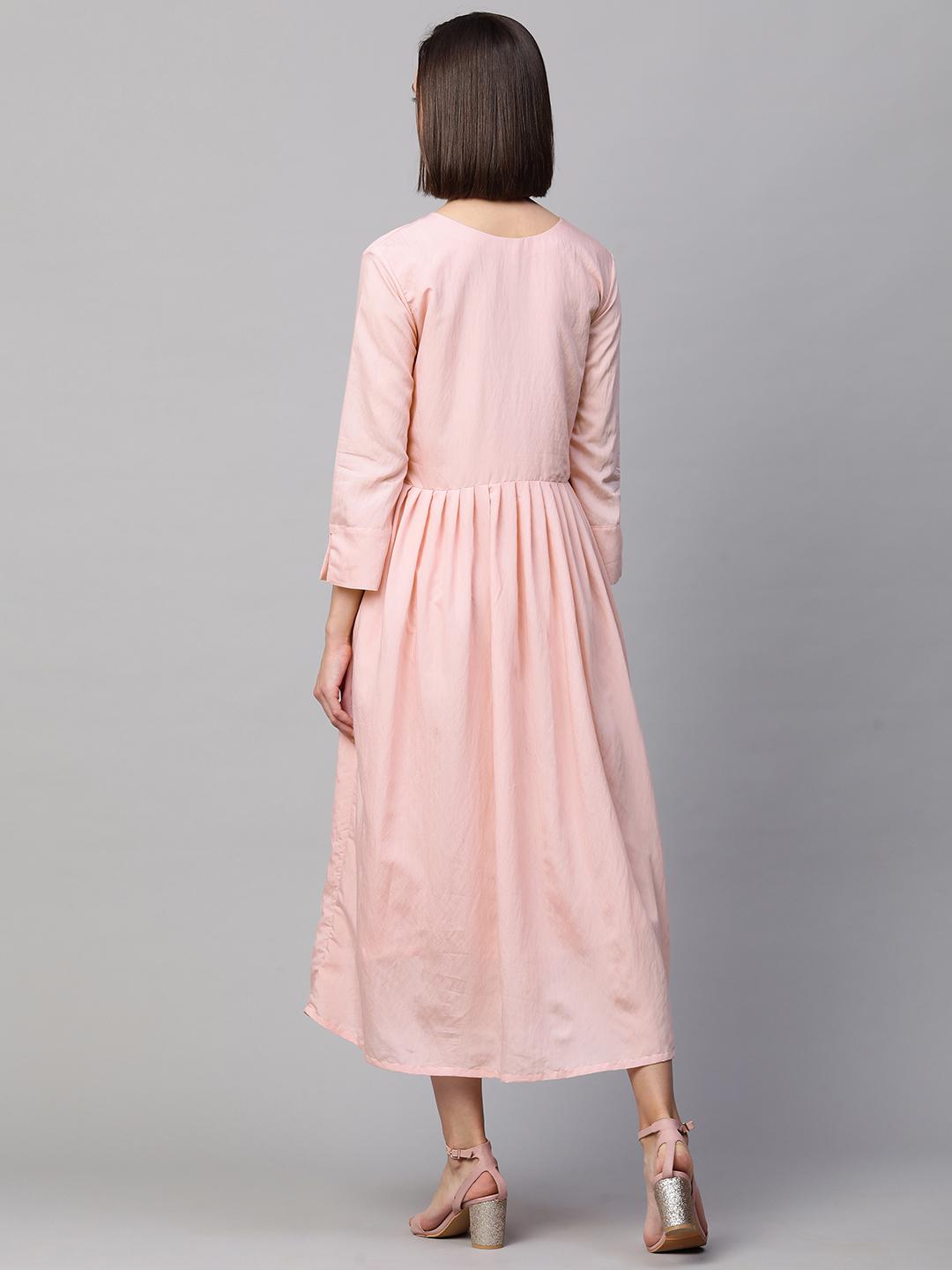floral-hand-embroidered-maxi-dress-10304010PK, Women Clothing, Viscose Chanderi Dress