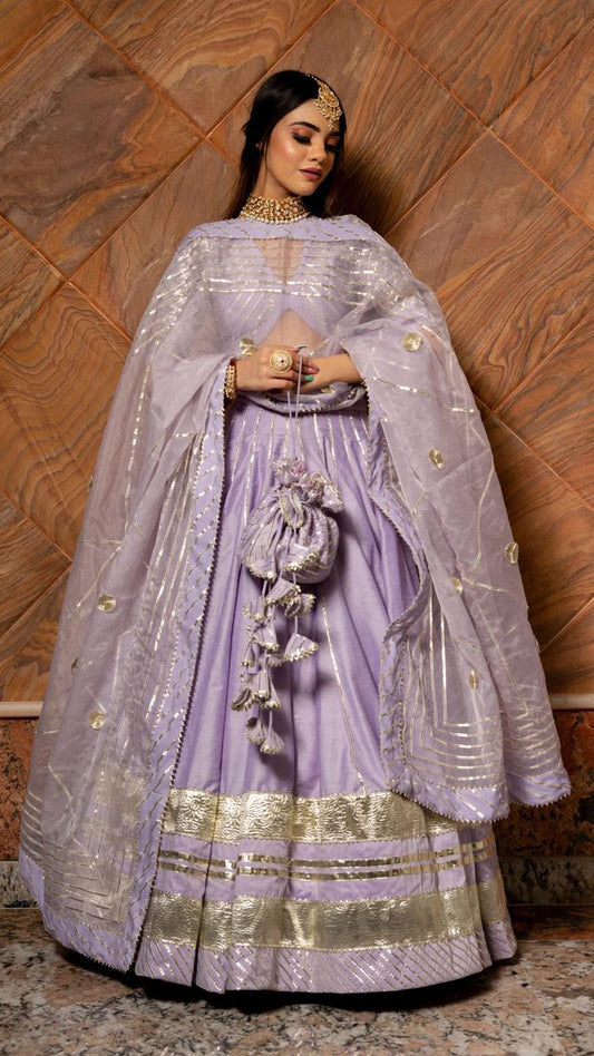 ibadat-lilac-cotton-silk-lehenga-set-11423164PR, Women Indian Ethnic Clothing, Cotton Silk Lehenga Choli