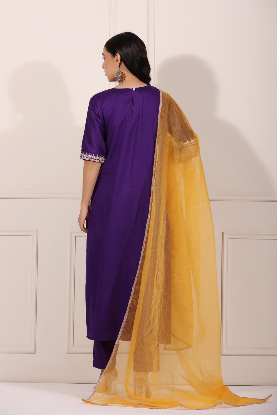 kirti-suit-set-11603005PR, Women Indian Ethnic Clothing, Cotton Kurta Set Dupatta