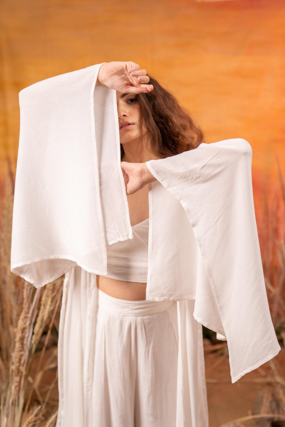 mediterranean-white-bralette-cord-set-11840017WH, Women Clothing, Rayon Matching Set