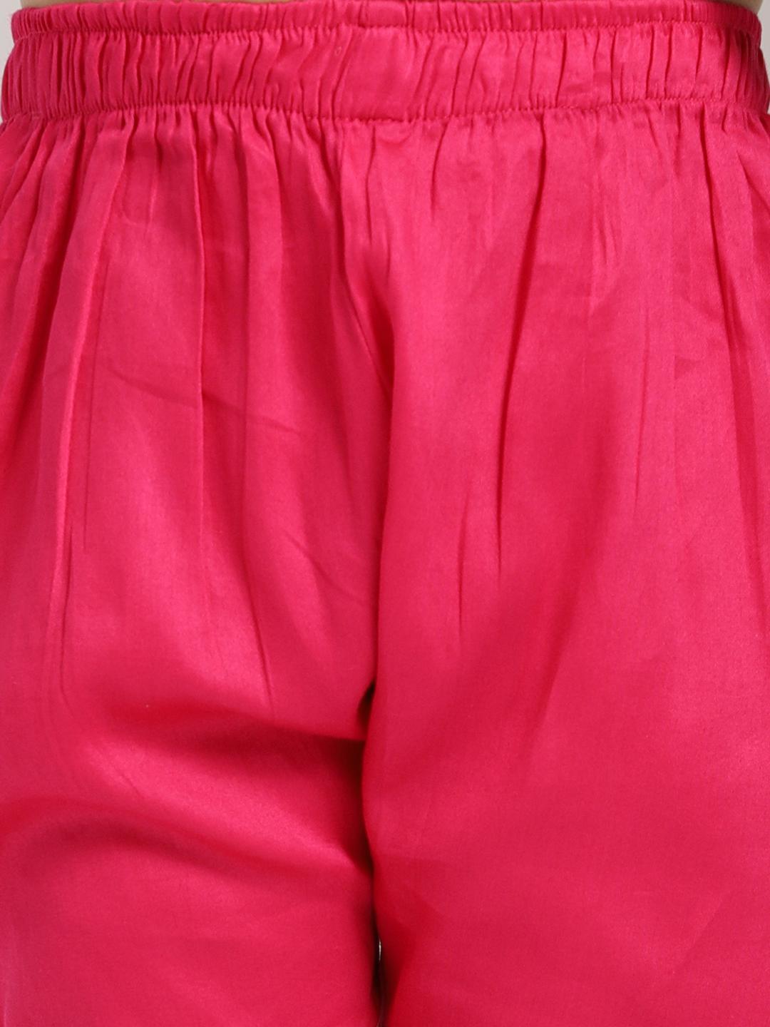 pink-full-sleeve-kurta-pajama-set-10520067PK, Indian Kids Clothing, Cotton Silk Boy Kurta Pajama Set