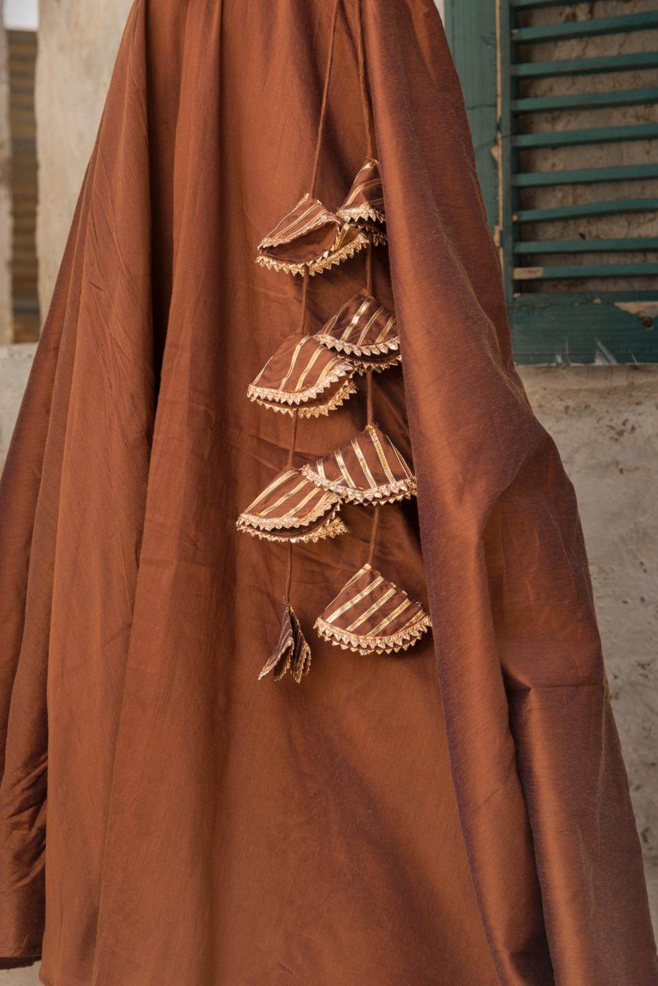 raat-rani-cotton-silk-anarkali-suit-set-11403092BR, Women Indian Ethnic Clothing, Cotton Silk Kurta Set Dupatta