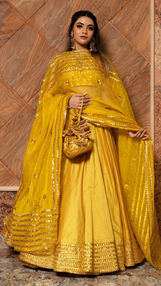 rabia-yellow-cotton-silk-lehenga-set-11423110YL, Women Indian Ethnic Clothing, Cotton Silk Lehenga Choli