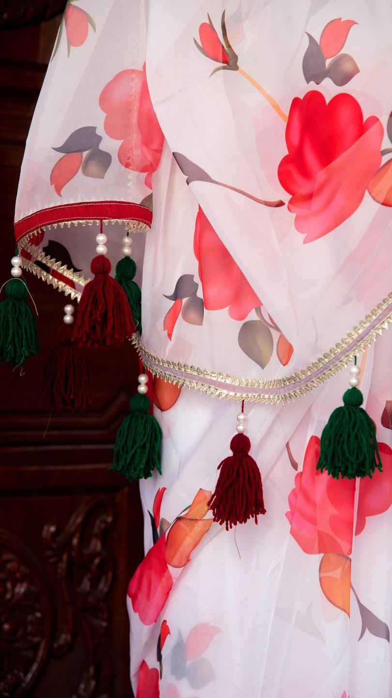 red-phool-organza-saree-11422131RD, Women Indian Ethnic Clothing, Organza Saree