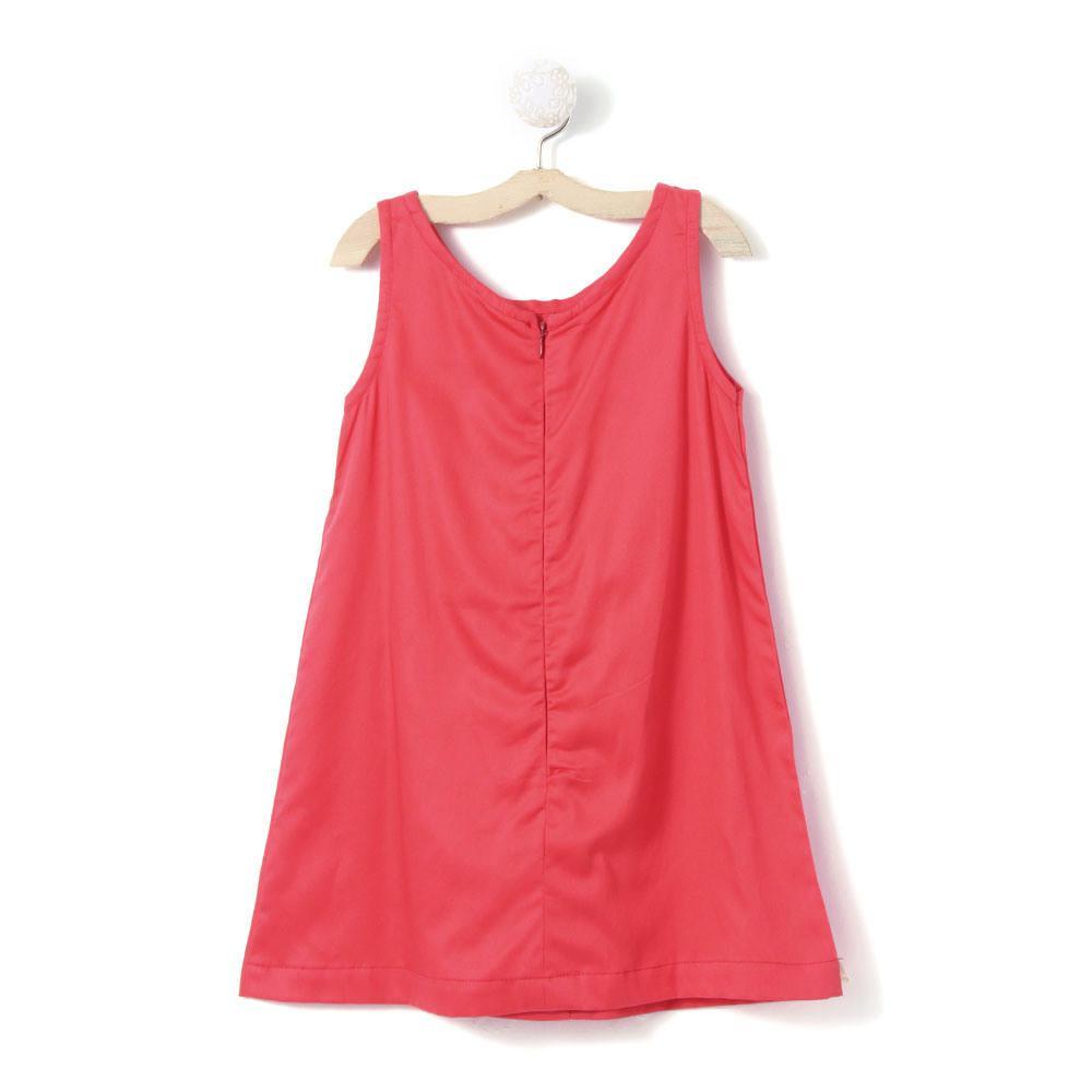 red-straight-style-dress-10510033RD, Kids Clothing, Cotton,Modalsatin Girl Dress