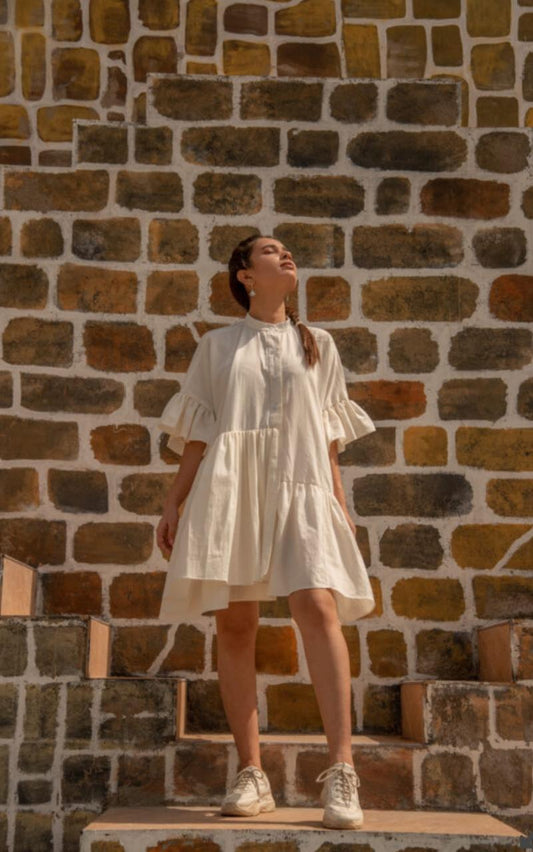 solid-summer-11604035WH, Women Clothing, Cotton Dress