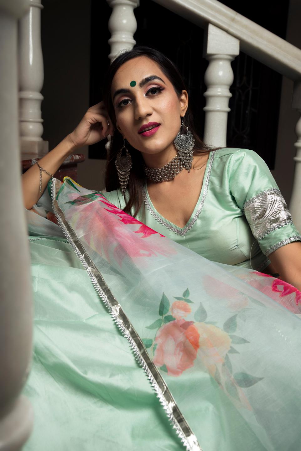 taffeta-silk-mint-green-lehenga-11423053GR, Women Indian Ethnic Clothing, Silk Lehenga Choli