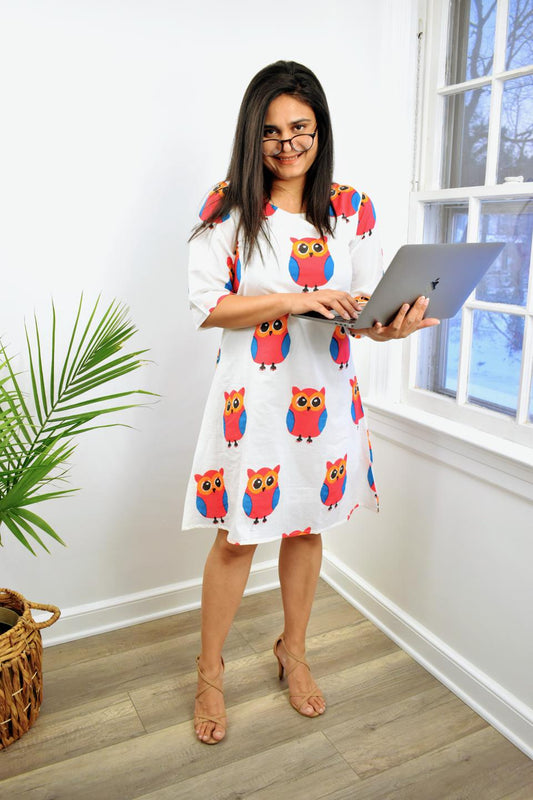 Victoria Owl Print Dress
