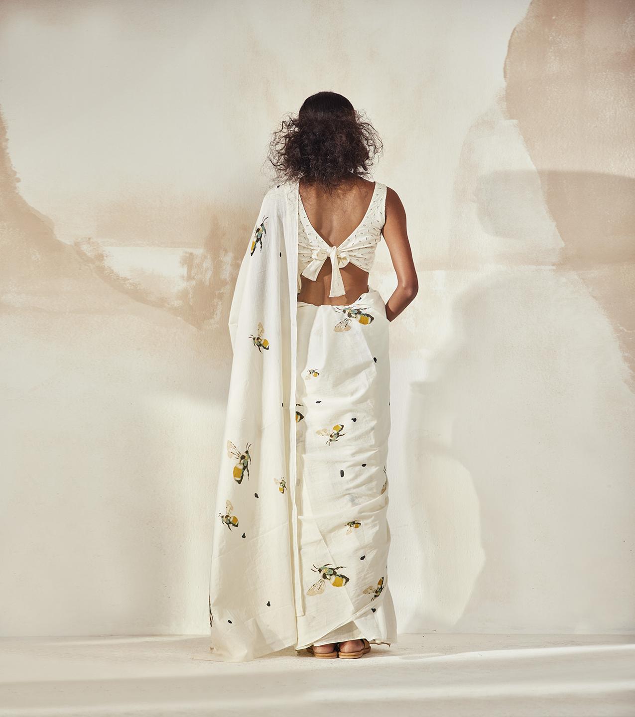 white-printed-mulmul-saree-with-pre-stitched-cotton-blouse-11922066WH, Women Clothing, Mulmul Saree
