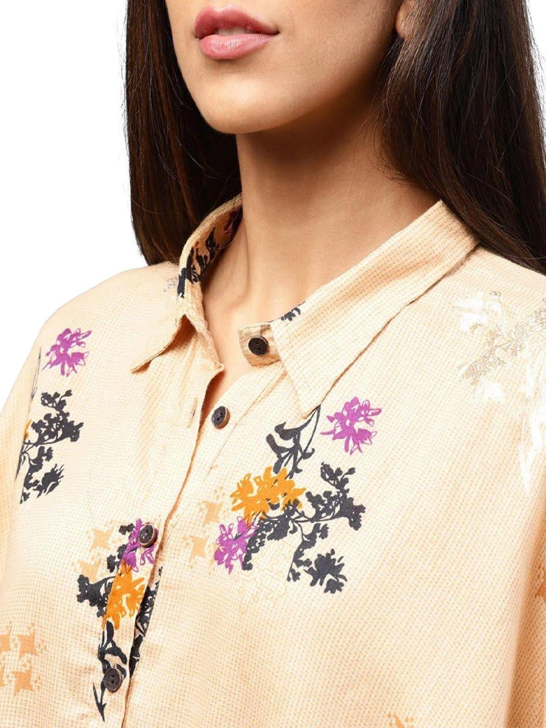 yellow-front-open-banglori-printed-poncho-tops-10207112YL, Women Clothing, Cotton Top
